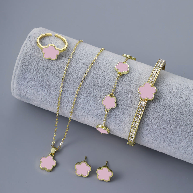 5-Piece Lucky Clover Jewelry Set