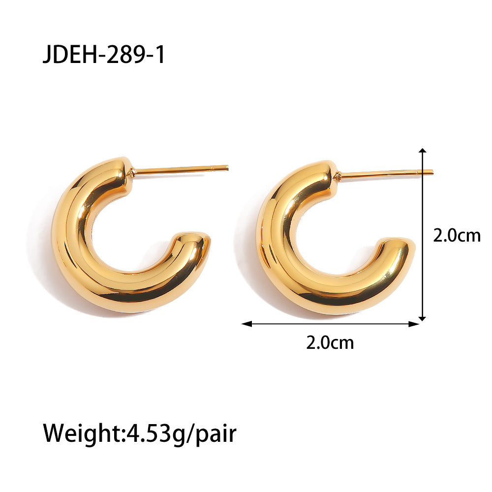 Gold-toned hoop earrings