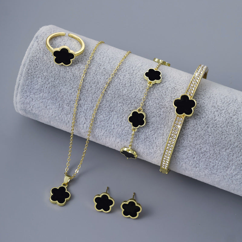 5-Piece Lucky Clover Jewelry Set