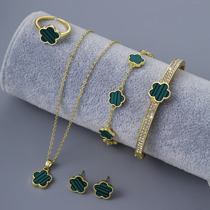 5-Piece Lucky Clover Jewelry Set