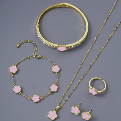 5-Piece Lucky Clover Jewelry Set