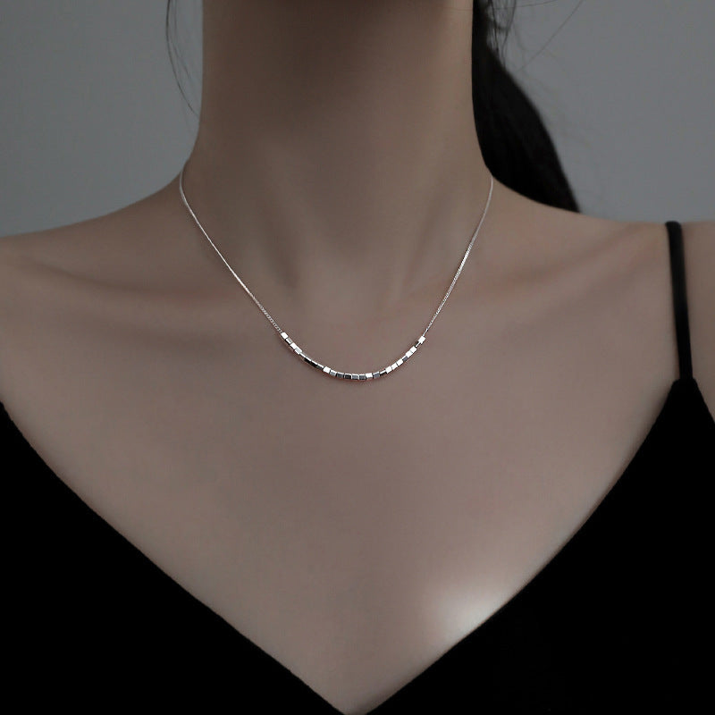 925 sterling silver square necklace