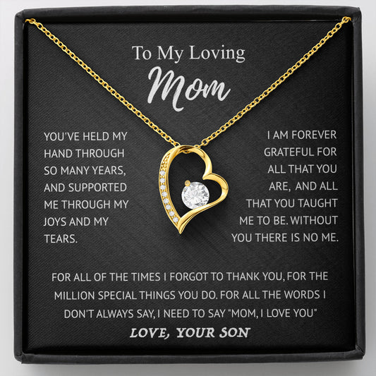 My Loving Mom | Forever Grateful - Forever Love Necklace