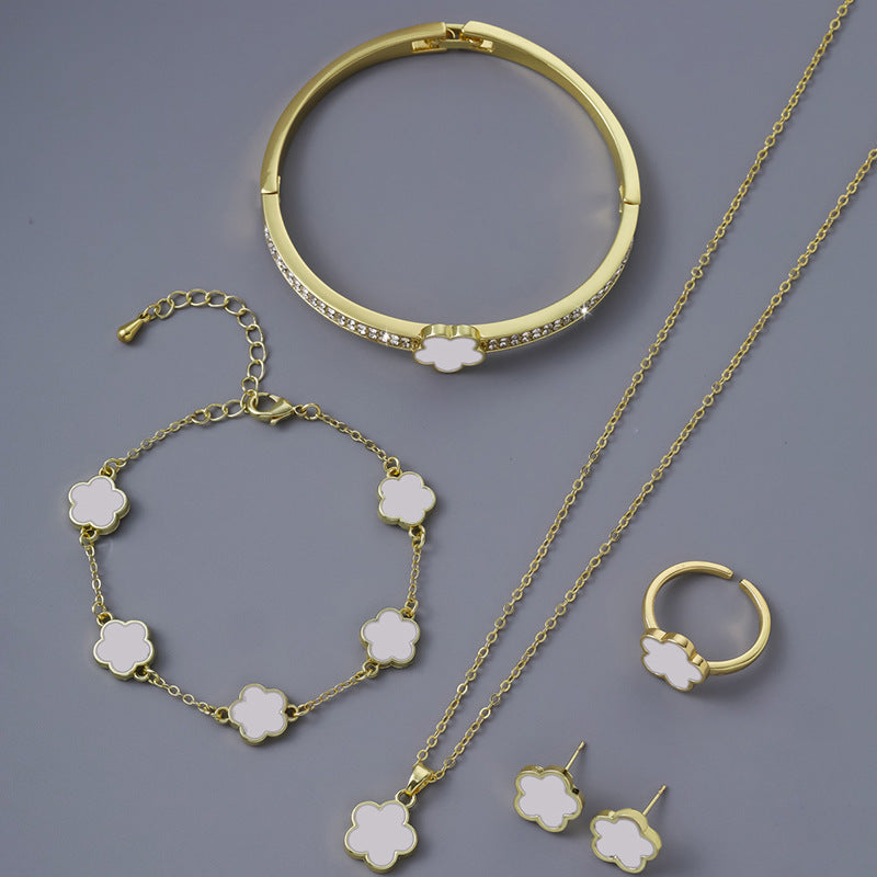 5-Piece Lucky Clover Jewelry Set