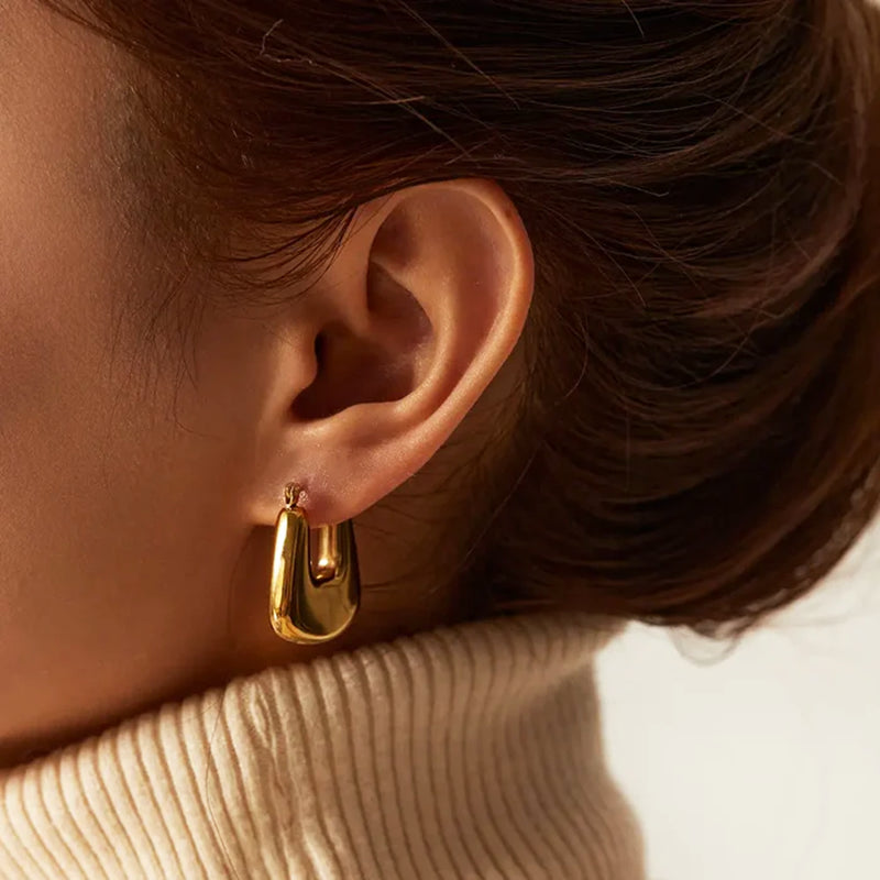 Classic gold hoop earrings