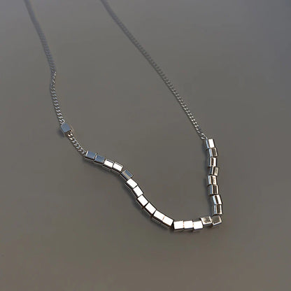 925 sterling silver square necklace