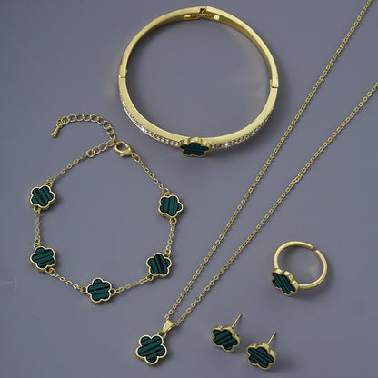 5-Piece Lucky Clover Jewelry Set