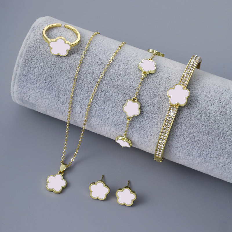 5-Piece Lucky Clover Jewelry Set