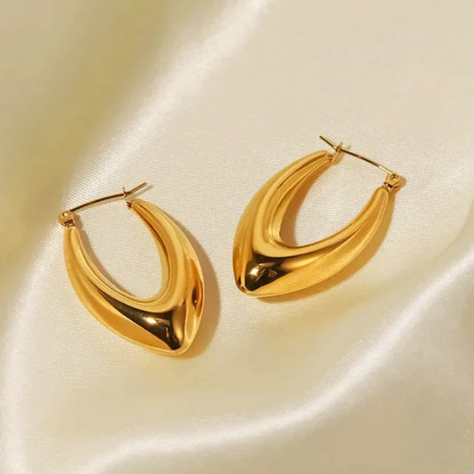 Golden hoop earrings